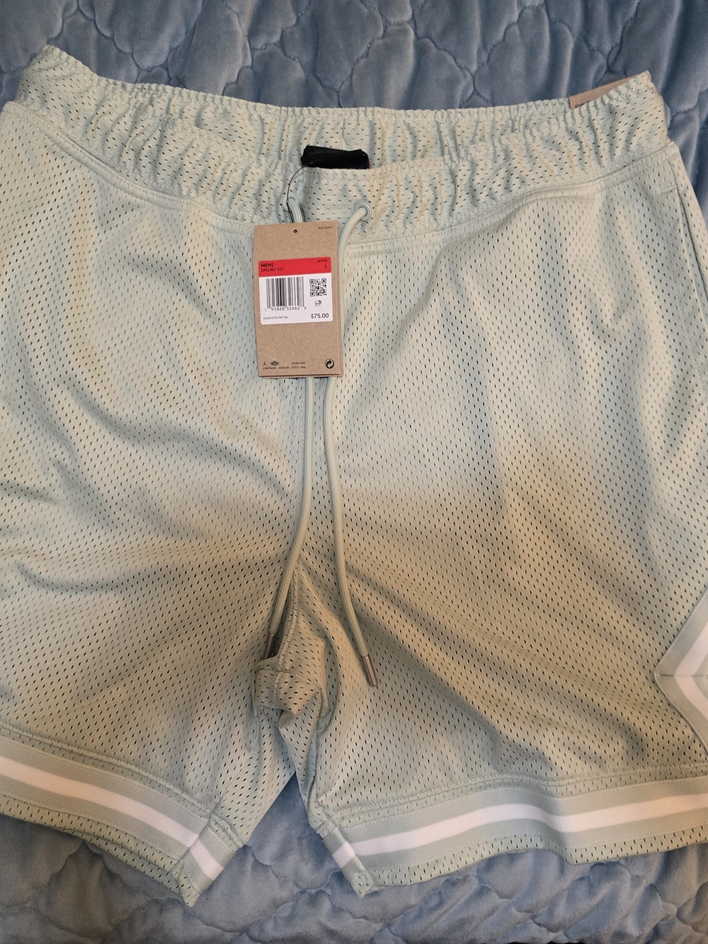 Jordan Men's Mint Green Mesh Athletic Shorts